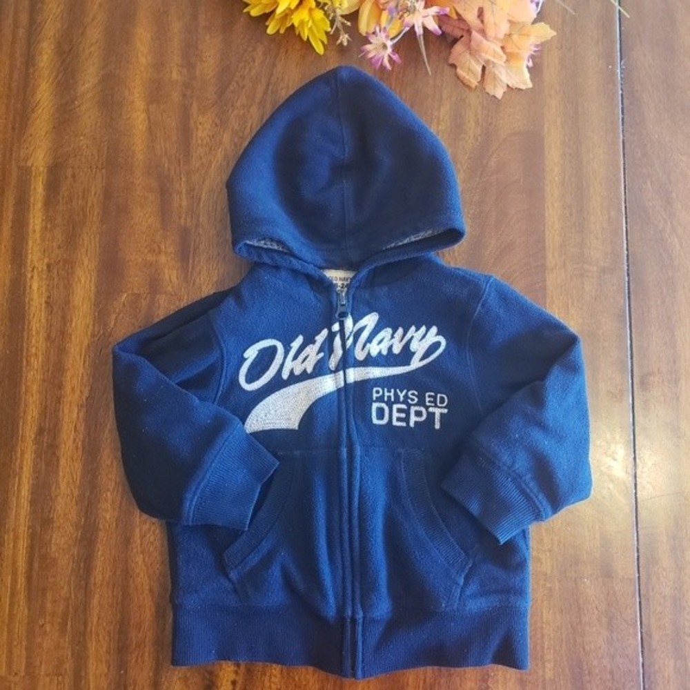 🔥4/15🔥 Old Navy Fleece Jacket Toddler 18-24 Month Hooded Zipper Jacket